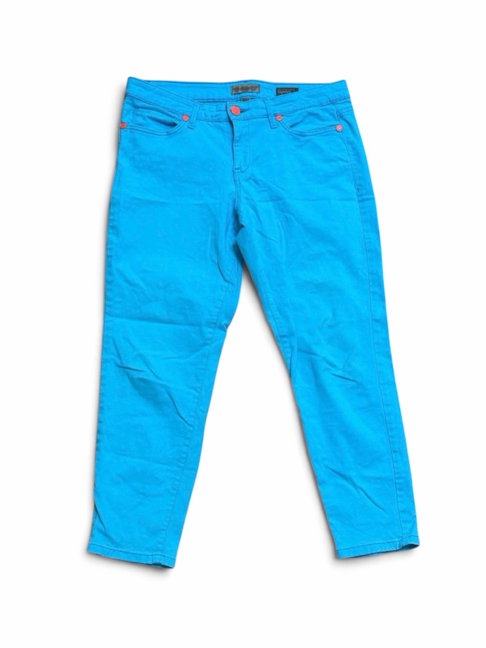 Nine West Matchstick Skinny Bright Blue Cropped Pants